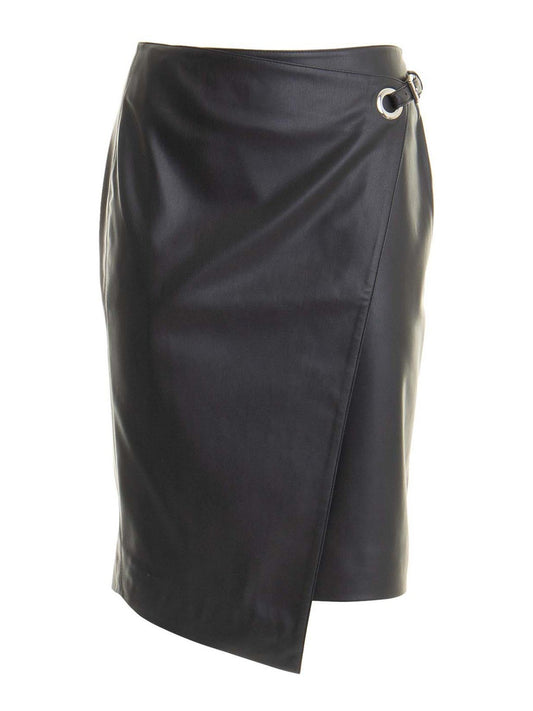 Karl Lagerfeld Faux Leather Skirt Black (246W1209999) Women