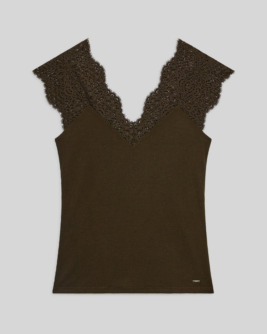 MORGAN Top Khaki (17T2925C30) Women