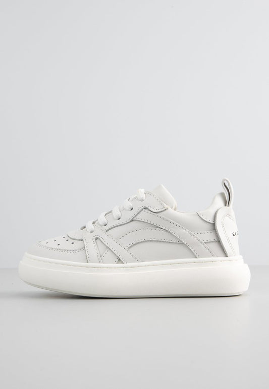 ELIE SAAB LEATHER LOW TOP SNEAKERS LACE UP Off-White (ZZO2LMX17-A00) Kids