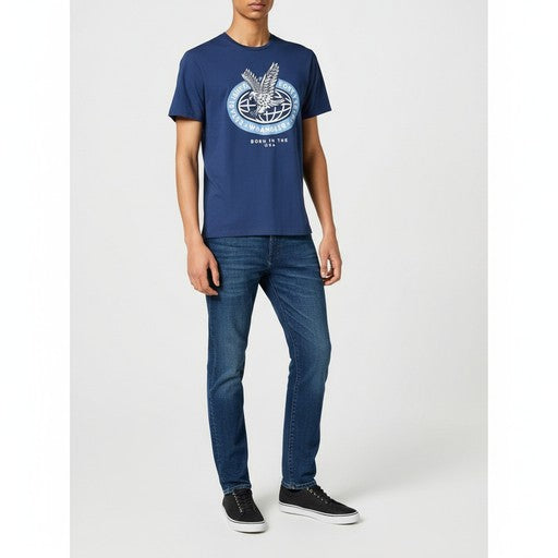 Wrangler Eagle Globe Navy T-Shirt (112355047), Men
