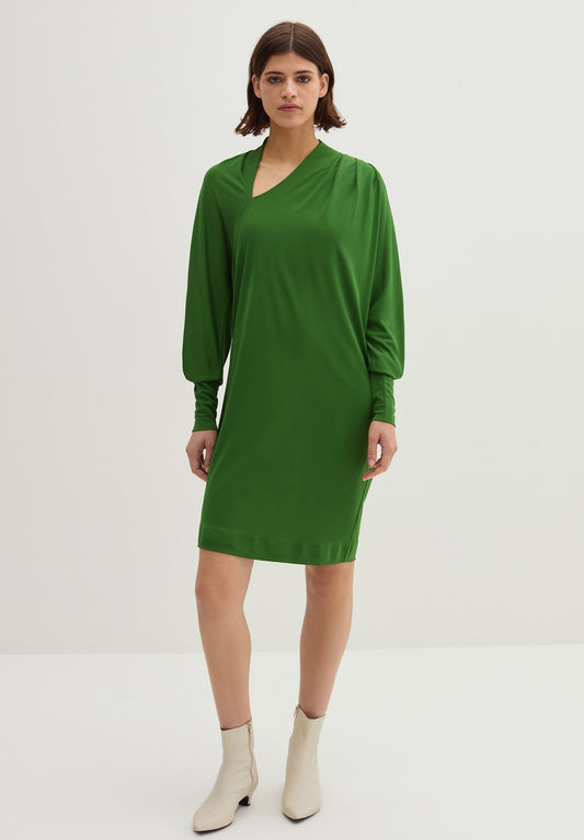 Stefanel Midi dress in crêpe Jumper with V neck Green (S5721C083-M11) Women