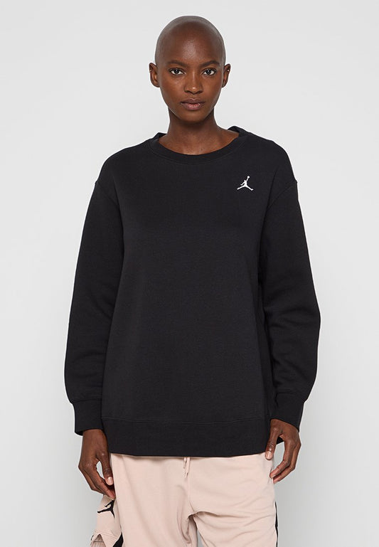 Jordan W J BRKLN FLC CREW 2 PLS Black (ZZO2UY728-Q00) Women