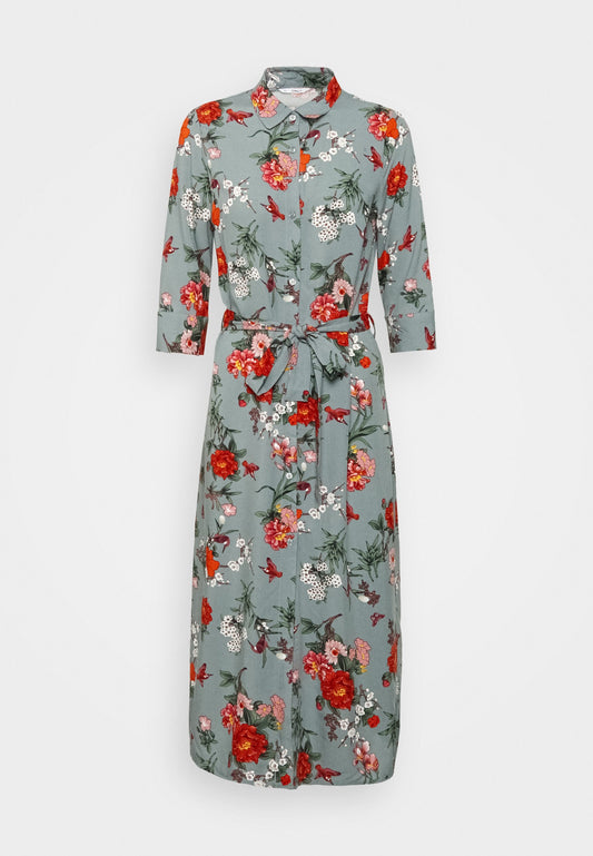 ONLY Petite ONLNOVA LIFE 3/4 SHIRT DRESS AOP PTM PTT Green (OP421C072-M12) Women