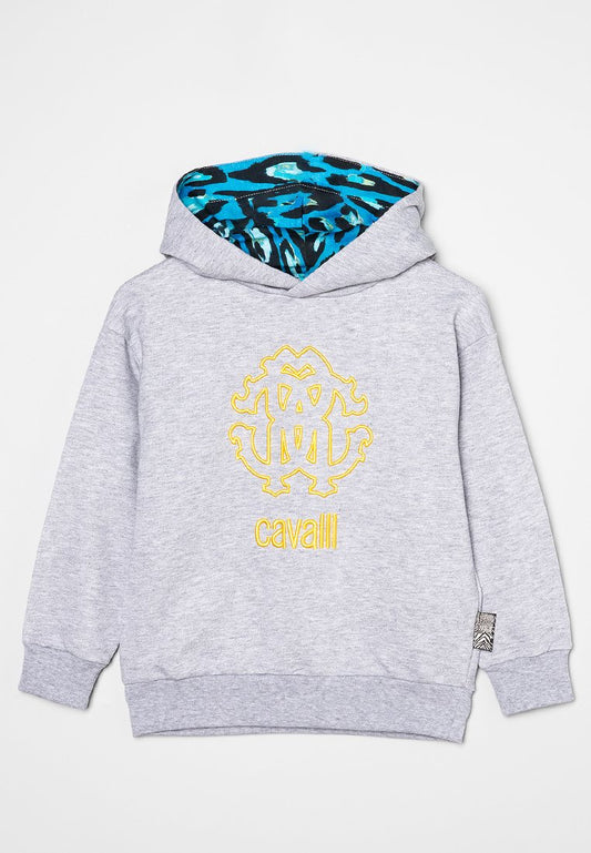 Roberto Cavalli Junior hoodie fleece Grey (ZZO1Y6MCG-C00) Kids