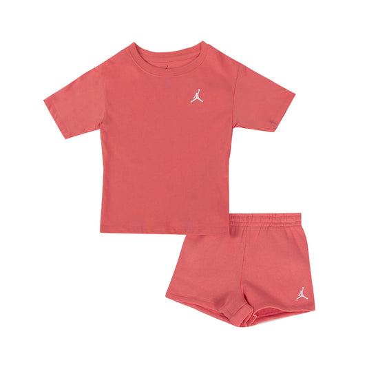 Jordan Short Tracksuit Brooklyn Essential Fleece Pink Salt (3BD721-A0Y) Kids