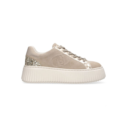ELODIE 01 - SNEAKER COW SUEDE/GLITT