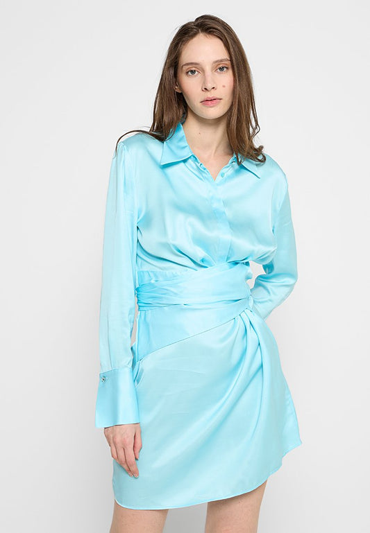 LIU JO Dress CHEMISIER Blue (ZZO2V2P19-K00) Women