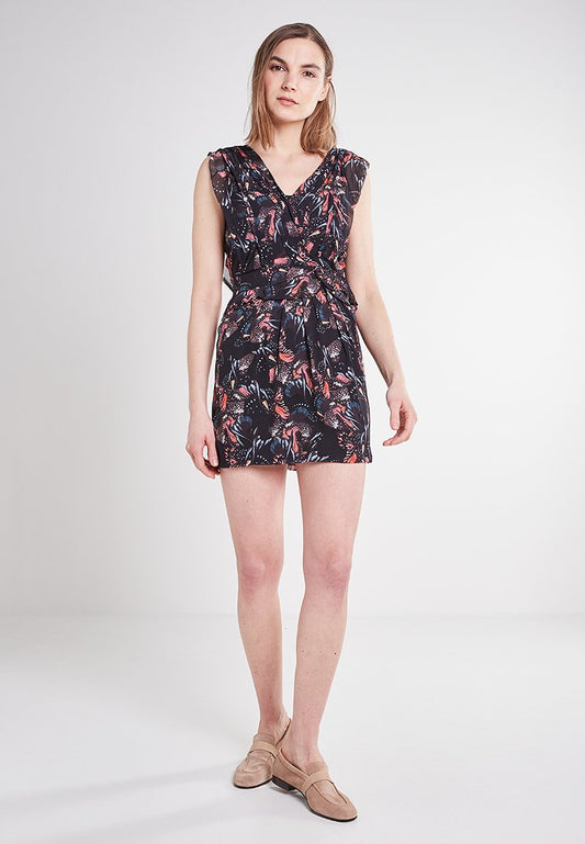 AllSaints TORI FLUTTER DRESS Black (ZZO19KH36-Q00) Women