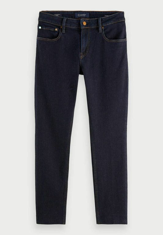 Scotch & Soda Skim Plus cropped super slim fit recycled cotton jeans Stay Dark Blue Denim (SC322G0EL-K11) Men