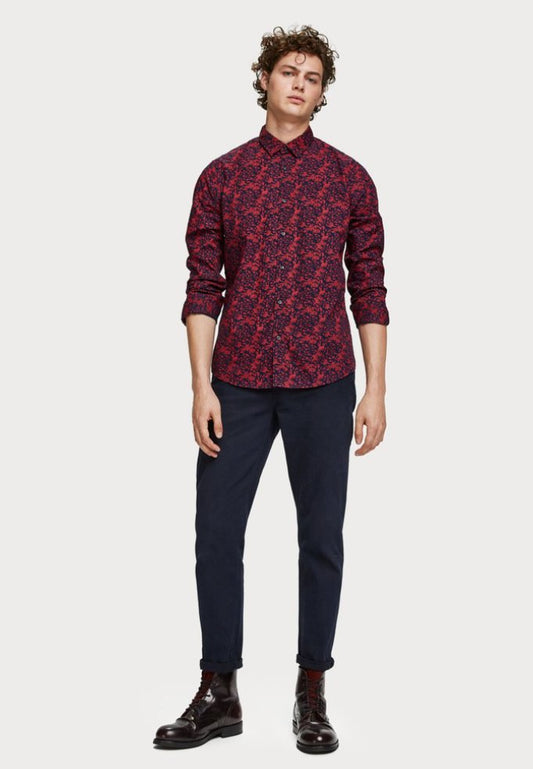 Scotch & Soda REGULAR FIT Classic all over printed shirt White (SC322D0BS-T11) Men