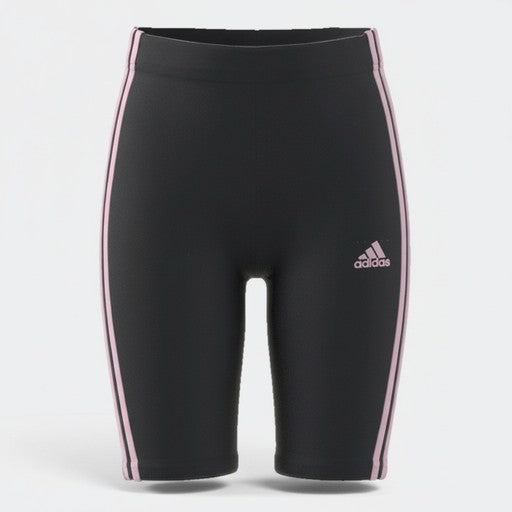 Adidas Girls 3-Stripes Bike Shorts Black Pink, Kids