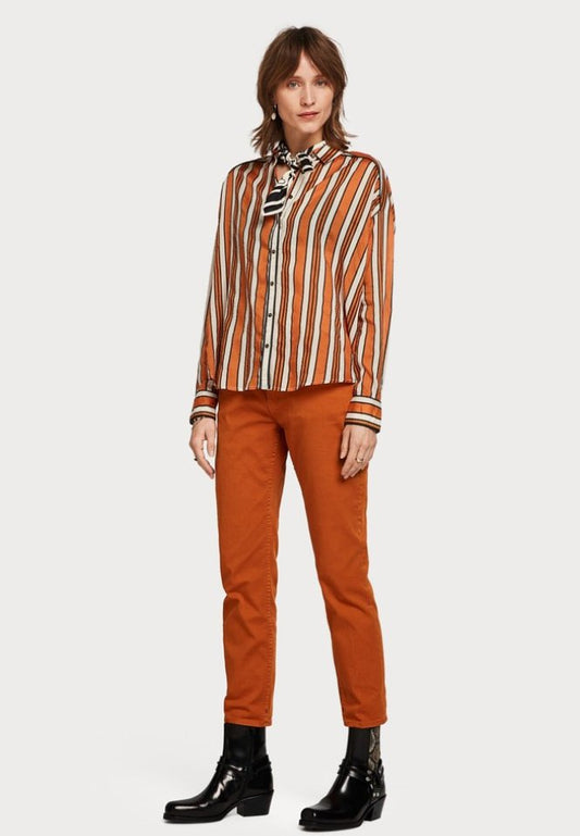 Scotch & Soda The Keeper Coloured Denims | Mid rise slim fit Orange (SC321N01G-H11) Women