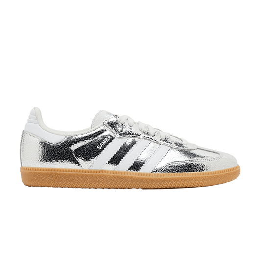 adidas Samba OG Silver Metallic Cracked Leather (JR0035) Women