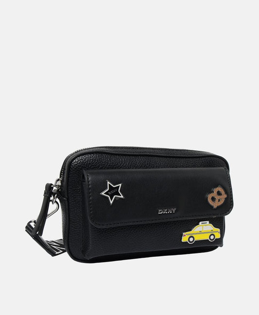 DKNY Anika Camera Bag Black/Silver (R62EAR56BSV) Women