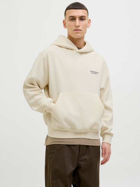 Jack & Jones Originals JORISLINGTON BACK SWEAT HOOD SN Antique White (12274439-Antique White) Men