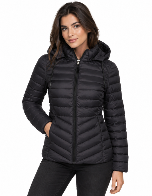 DEBRANDE Women's Jacket Z Hooded BLACK (10755) Women