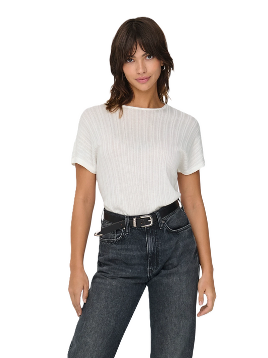 ONLY T-SHIRT T-shirt Women's ONLIRINA S/S O-NECK TOP JRS NOOS CLOUD DANCER (9650) Women