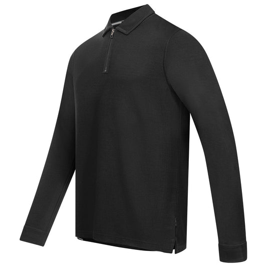 TED BAKER LONDON Men's T-shirt POLO Z Long Sleeve BLACK KARPOL (5017) Men