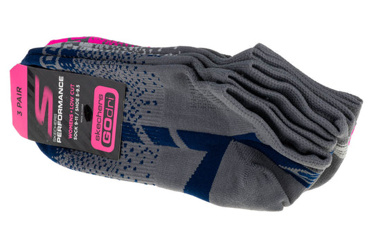 Skechers 3pk Womens Non Terry Low Cut S106751-DKGY Women