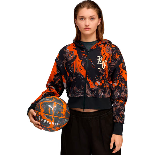 Puma Sweatshirt Lafrance Heem Era Crop Zip Hoodie Orange Glo (632479-01) Women